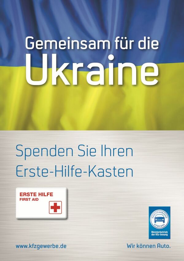 Kfz-Gewerbe: Verbandskästen für die Ukraine sammeln